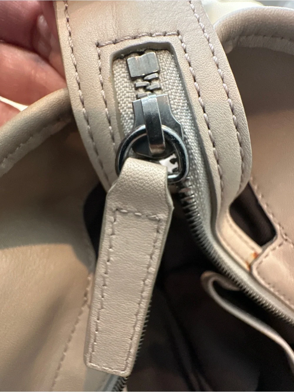 Burberry Beige and Gray Plaid Top-Handle Tote - Picture 9 of 10